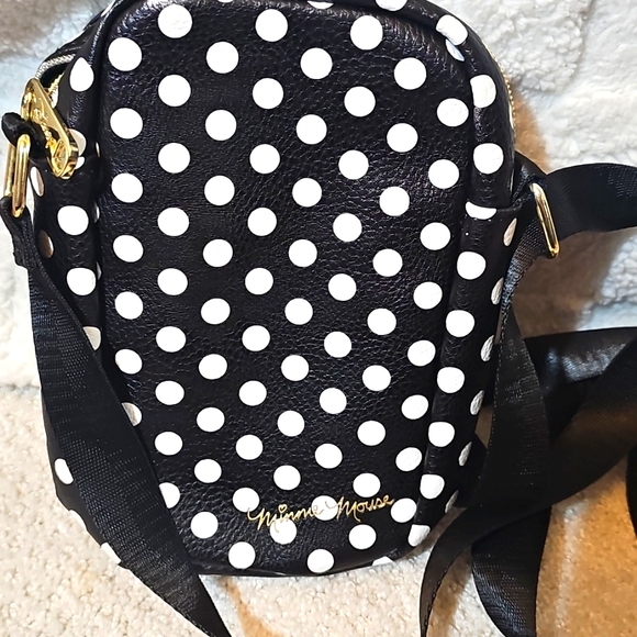 Minnie Mouse NWOT Buckle Down Bags Crossbody Bag Polka Dot Y2K Blk White Red - Picture 2 of 12